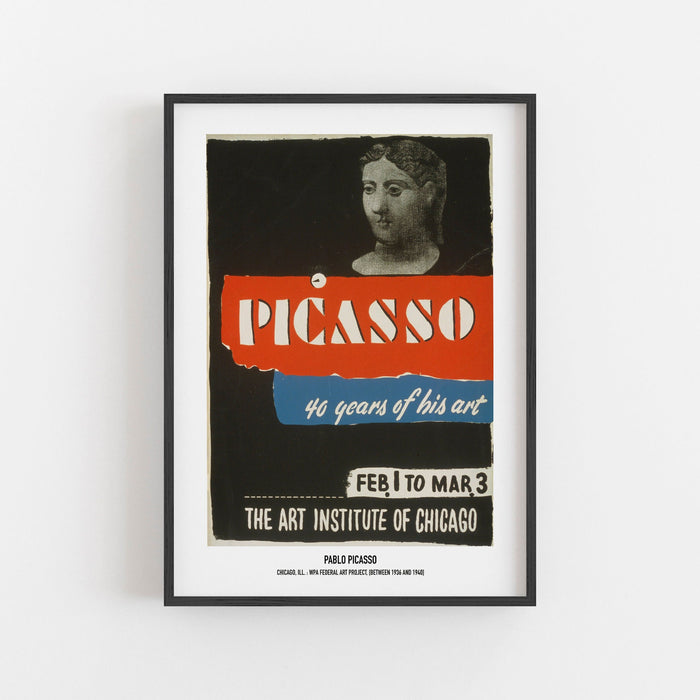 Picasso Vintage 1936-1940 Art Exhibition Poster, Pablo Picasso, Vintage Ad Poster, Vintage Art Gallery Poster, Wall Art, Large Wall Art