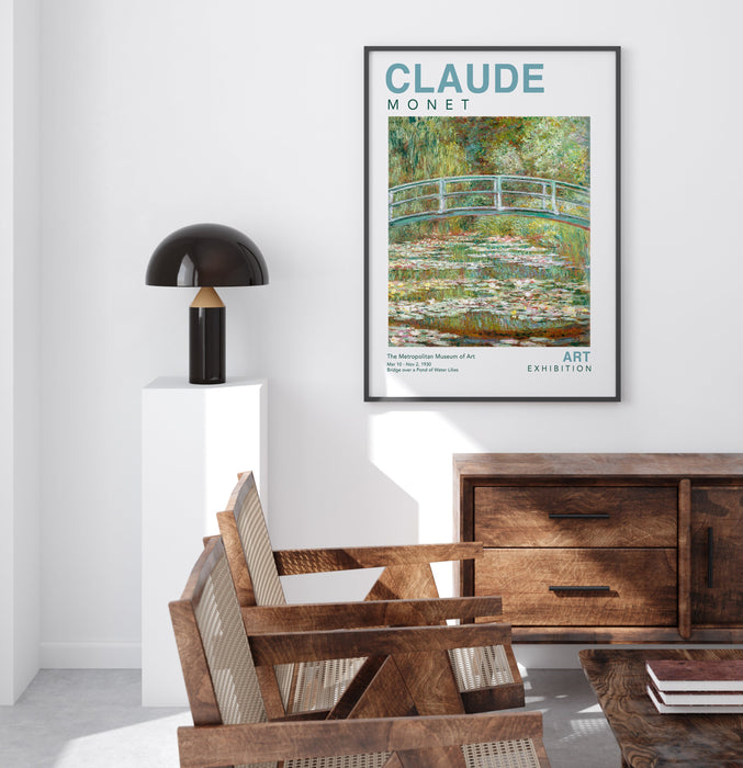 Monet Waterlily Print, Claude Monet Exhibition Poster, Nature Art, Floral Print, Wall Art Decor