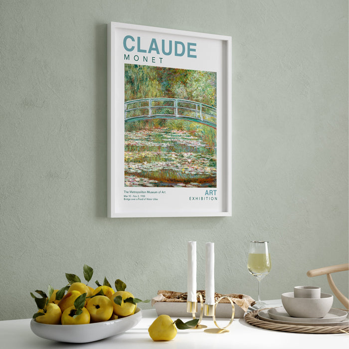 Monet Waterlily Print, Claude Monet Exhibition Poster, Nature Art, Floral Print, Wall Art Decor