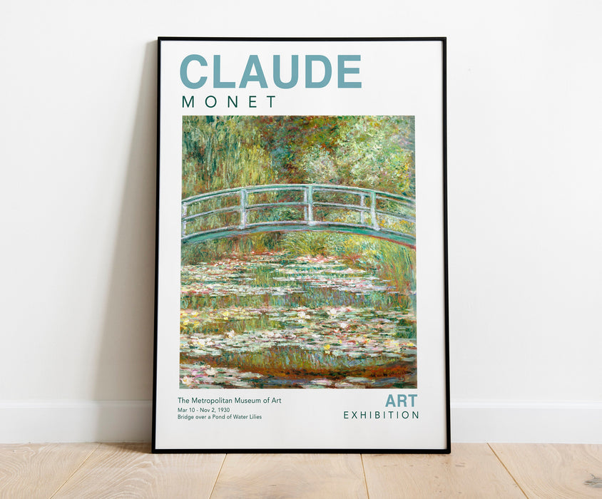 Monet Waterlily Print, Claude Monet Exhibition Poster, Nature Art, Floral Print, Wall Art Decor