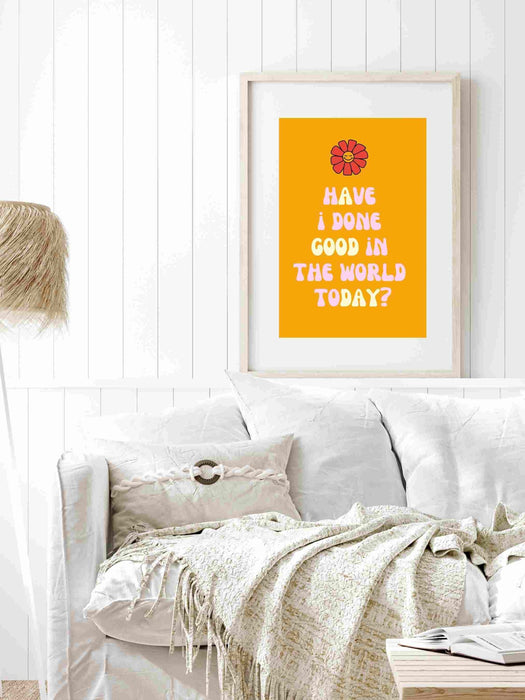 Retro Trendy Aesthetic Wall Art, Wall Print, Digital Download Print, Wall Decor, Large Printable Art, Orange Art, Trendy Wall Art