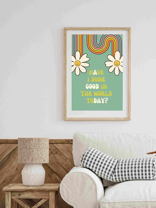 Retro Trendy Aesthetic Wall Art, Wall Print, Digital Download Print, Wall Decor, Cute Printable Art, Orange Art, Trendy Wall Art,Daisy, Dorm