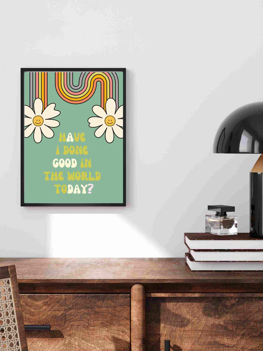 Retro Trendy Aesthetic Wall Art, Wall Print, Digital Download Print, Wall Decor, Cute Printable Art, Orange Art, Trendy Wall Art,Daisy, Dorm