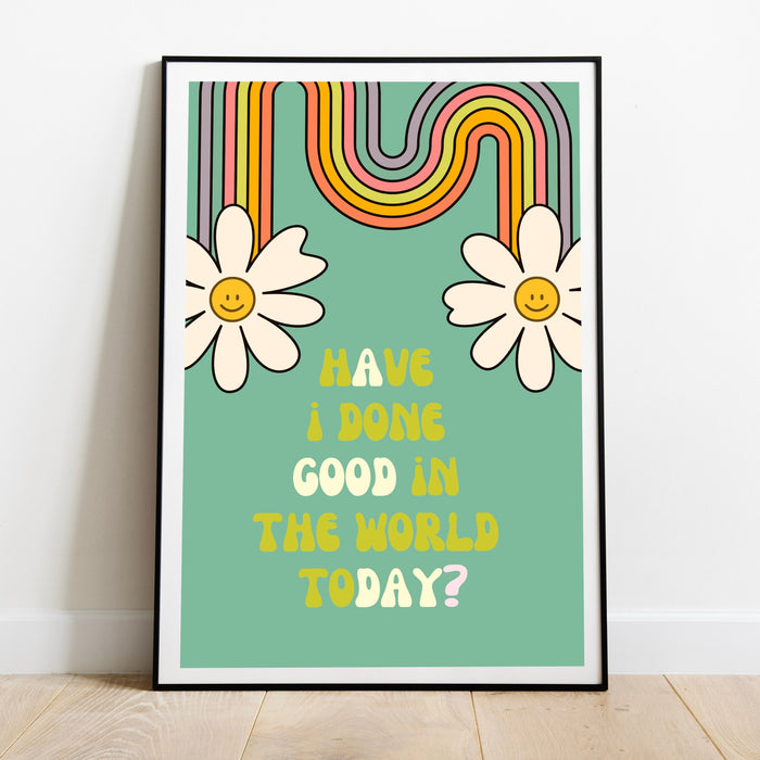 Retro Trendy Aesthetic Wall Art, Wall Print, Digital Download Print, Wall Decor, Cute Printable Art, Orange Art, Trendy Wall Art,Daisy, Dorm