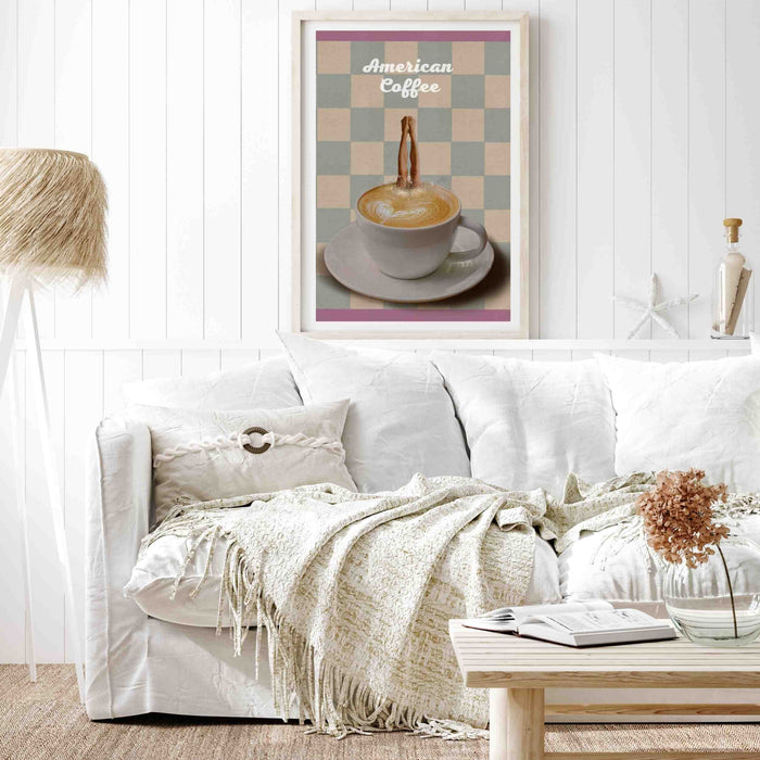 Coffee Print, Drink Poster, Modern Kitchen Decor, Retro Poster, Pop Art, Kitchen Art, Exhibition Poster, Illustration, Coffee Lover