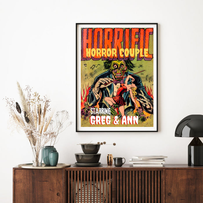 Personalized movie poster with  couple names,Personalized gift ideas,horror gifts,Halloween Decor, Custom gift ideas,anniversary gift, gift