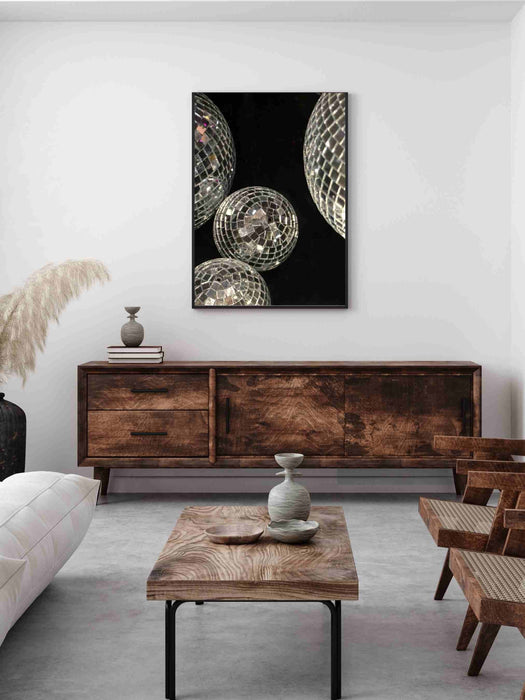 Fashion Girl Print | Disco Print | Girls Drinking Print | Fashion Wall Art | Stylish Wall Art | Black And White Art | Silver Print