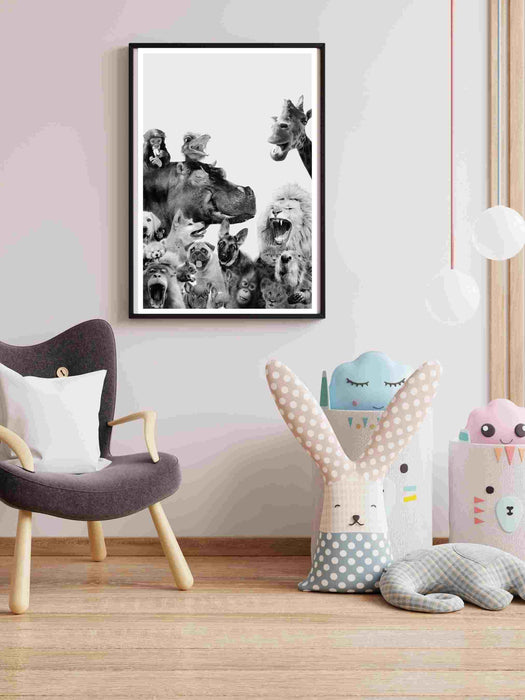Black and White Photo, Lion, Funny Animals poster, nursery prints, bedroom decor, Lion, Nursery Wall Art,Giraffe, Monkey, Monkey,Printable