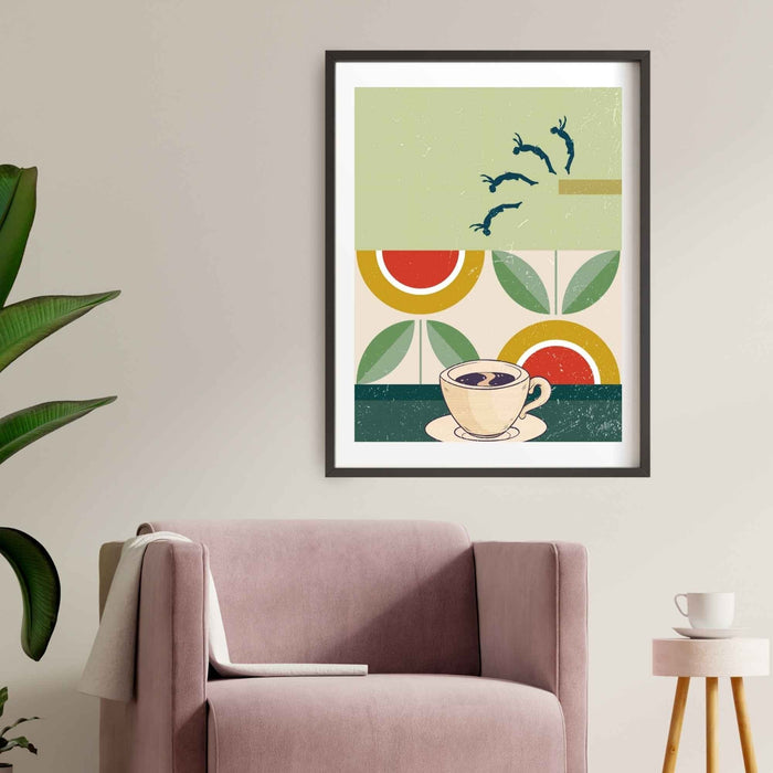 Coffee Poster| Printable Wall Art, Modern Minimalist Food Print for the Kitchen, Bar, or Living Room | INSTANT DOWNLOAD