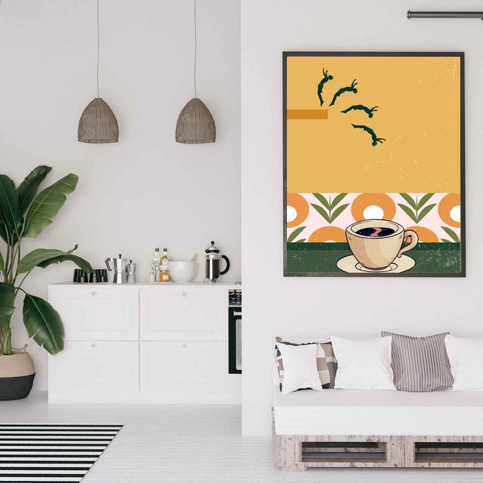 Retro Art, Coffee Print, Coffee Poster, Coffee Wall Art, Coffee Gifts, Coffee Lovers Gift, Syfi,Retro Decor