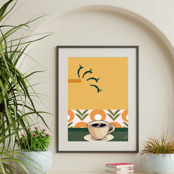 Retro Art, Coffee Print, Coffee Poster, Coffee Wall Art, Coffee Gifts, Coffee Lovers Gift, Syfi,Retro Decor