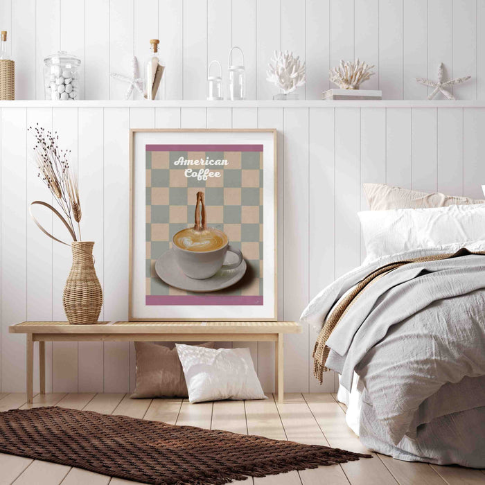 Coffee Print, Drink Poster, Modern Kitchen Decor, Retro Poster, Pop Art, Kitchen Art, Exhibition Poster, Illustration, Coffee Lover