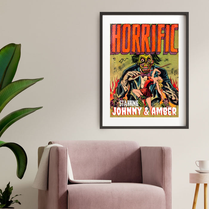 Personalized movie poster with  couple names,Personalized gift ideas,horror gifts,Halloween Decor, Custom gift ideas,anniversary gift, gift