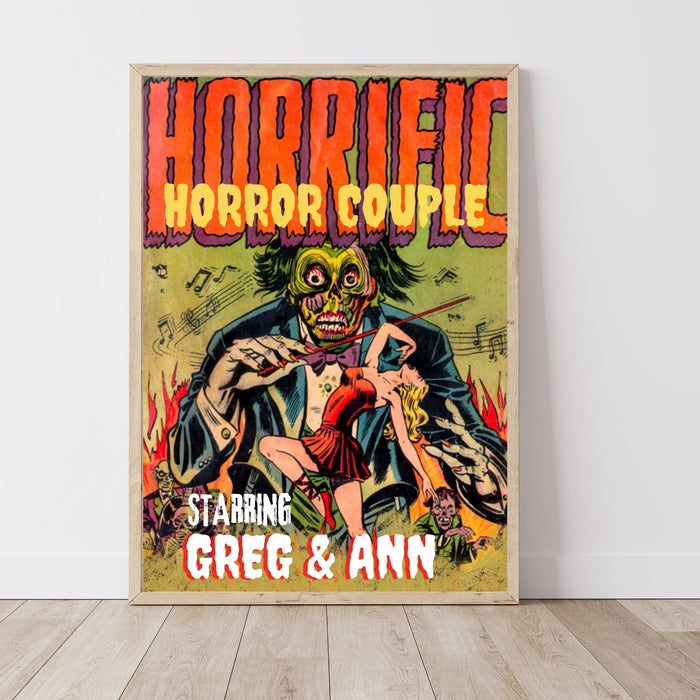 Personalized movie poster with  couple names,Personalized gift ideas,horror gifts,Halloween Decor, Custom gift ideas,anniversary gift, gift