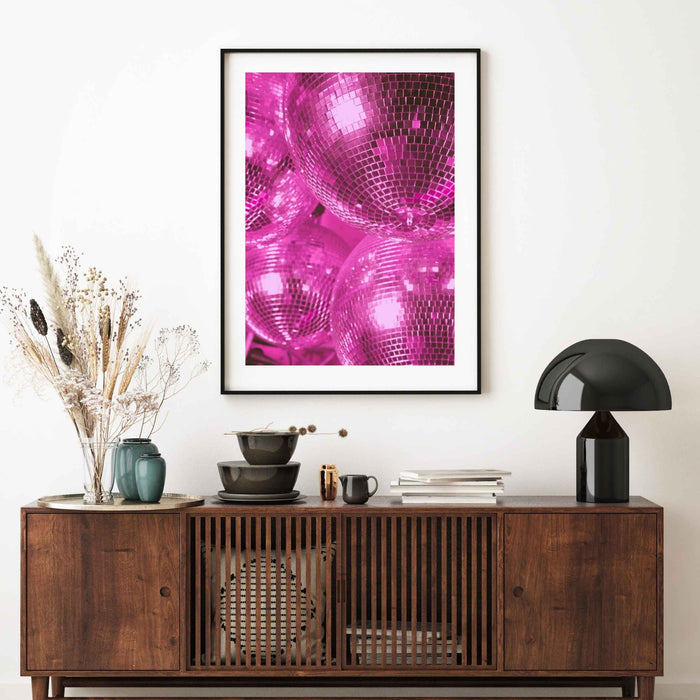 Fashion Girl Print | Disco Print | Girls Drinking Print | Fashion Wall Art | Stylish Wall Art | pink and orange wall art| Funky Prints