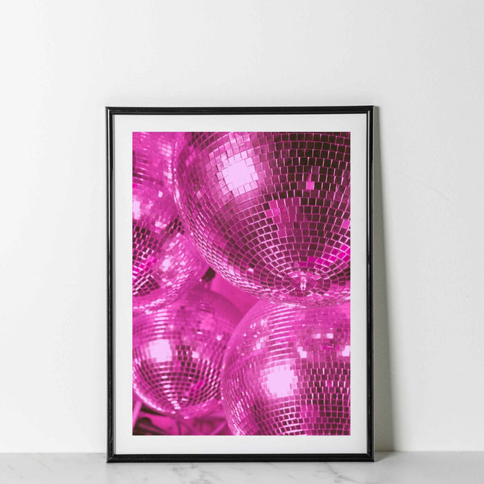 Fashion Girl Print | Disco Print | Girls Drinking Print | Fashion Wall Art | Stylish Wall Art | pink and orange wall art| Funky Prints