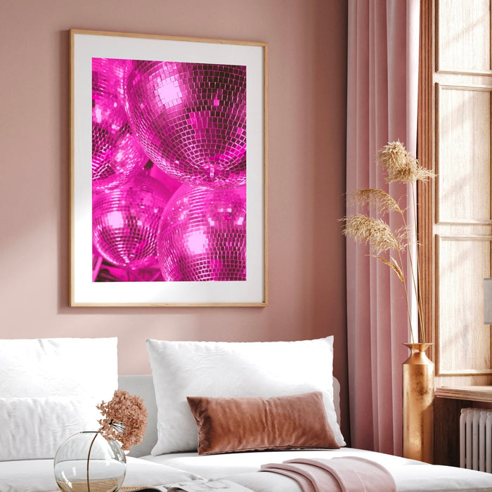 Fashion Girl Print | Disco Print | Girls Drinking Print | Fashion Wall Art | Stylish Wall Art | pink and orange wall art| Funky Prints