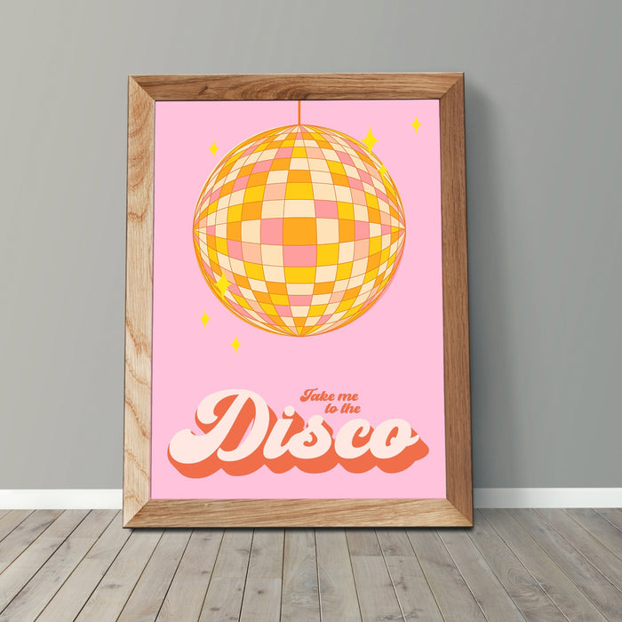 Trendy Pink and Orange Print, Retro Style Poster, Modern Wall Art, Printable Wall Art, Cute Dorm Decor, Retro Phone, Dorm Room Wall Art
