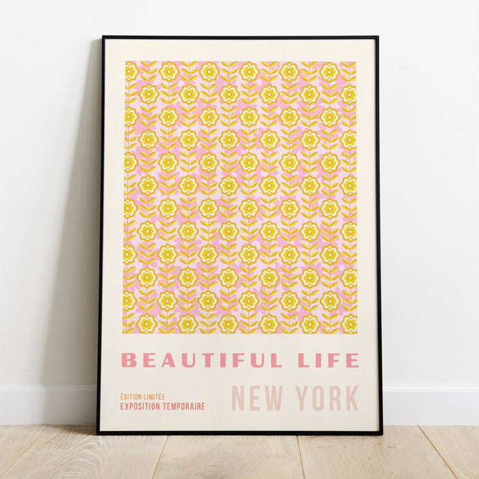 Orange Yellow Decor, Orange Flower Market Digital Download Print, 70s Style Poster, 60s Flower Print, Dork Room Wall Art, Printable Art, Y2K