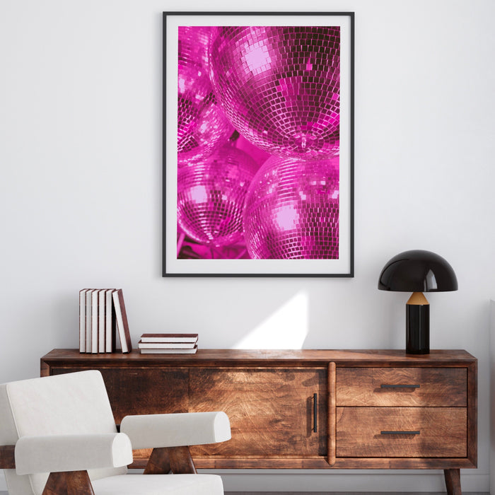 Fashion Girl Print | Disco Print | Girls Drinking Print | Fashion Wall Art | Stylish Wall Art | pink and orange wall art| Funky Prints