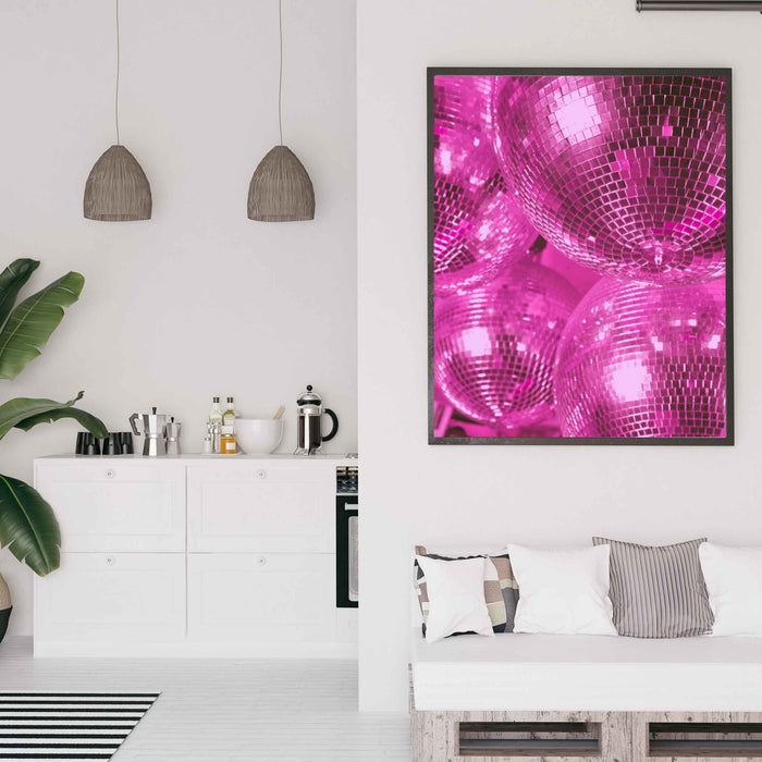 Fashion Girl Print | Disco Print | Girls Drinking Print | Fashion Wall Art | Stylish Wall Art | pink and orange wall art| Funky Prints