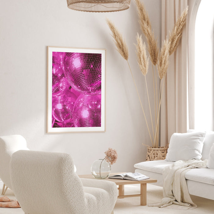 Fashion Girl Print | Disco Print | Girls Drinking Print | Fashion Wall Art | Stylish Wall Art | pink and orange wall art| Funky Prints