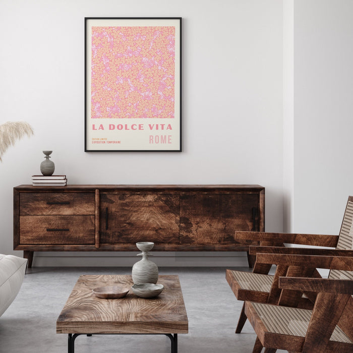 Orange Flower Market Digital Download Print, 70s Style Poster, 60s Flower Print, Pink Orange Decor, Dork Room Wall Art, Printable Art