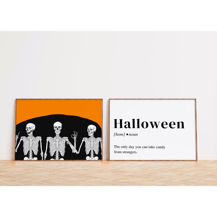 Horizontal halloween decor | 5 prints mega bundle | halloween decor | halloween wall decor, halloween poster, halloween art prints, spooky