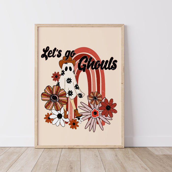 Trendy retro halloween gallery wall set of 10 PRINTABLES, Cute ghost prints, Printable digital downloads, Neutral beige color