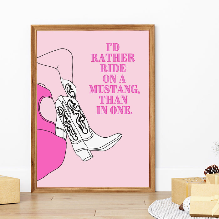 Trendy Retro Wall Art,Pink Cowgirl boots poster,Pink Cowgirl Poster,Funny Art, Digital, Cowgirl Wall Art ,Preppy Wall Art, trendy preppy art