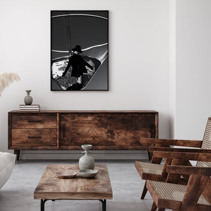 Martini Wall Print, Retro Photo Poster, Black and White Print, Alcohol Vintage Wall Decor, Fashion Girl Print | Disco Poster, Printable
