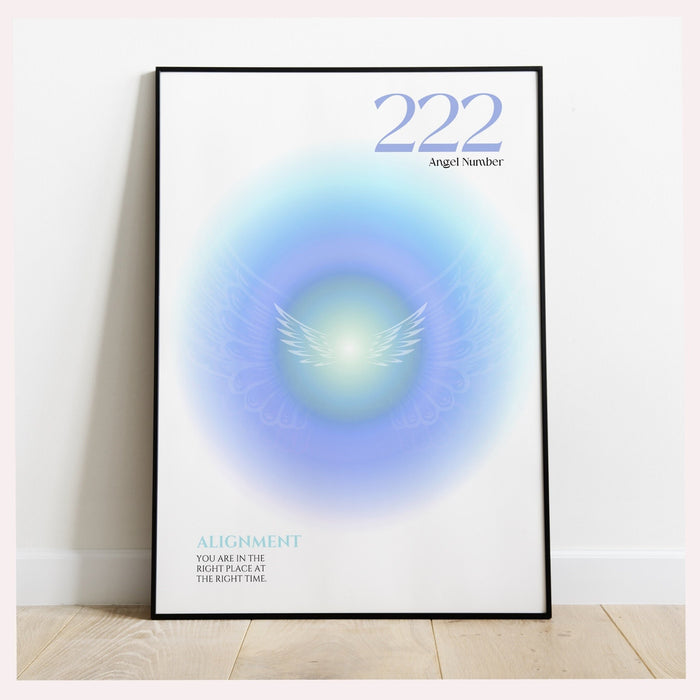 Positive Aura Poster , 222 Spiritual Poster, Grainy Gradient, Gradient Print, Colourful Aura Poster, Trendy Wall Art DIGITAL DOWNLOAD