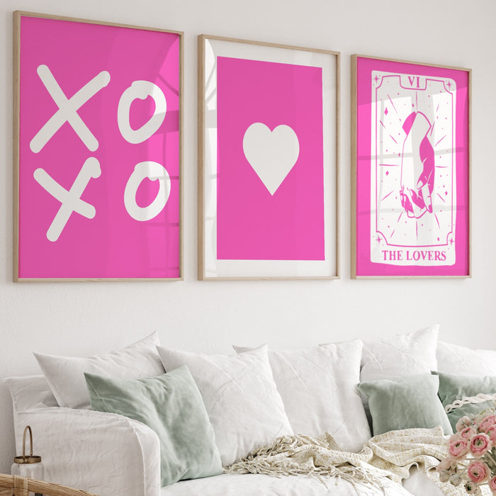 Trendy Retro Wall Art Set of 9,Retro Trendy Aesthetic Print,Lucky You Poster, Pink Print,Trendy Wall Art,Funny Art, Minimalist, Digital Art