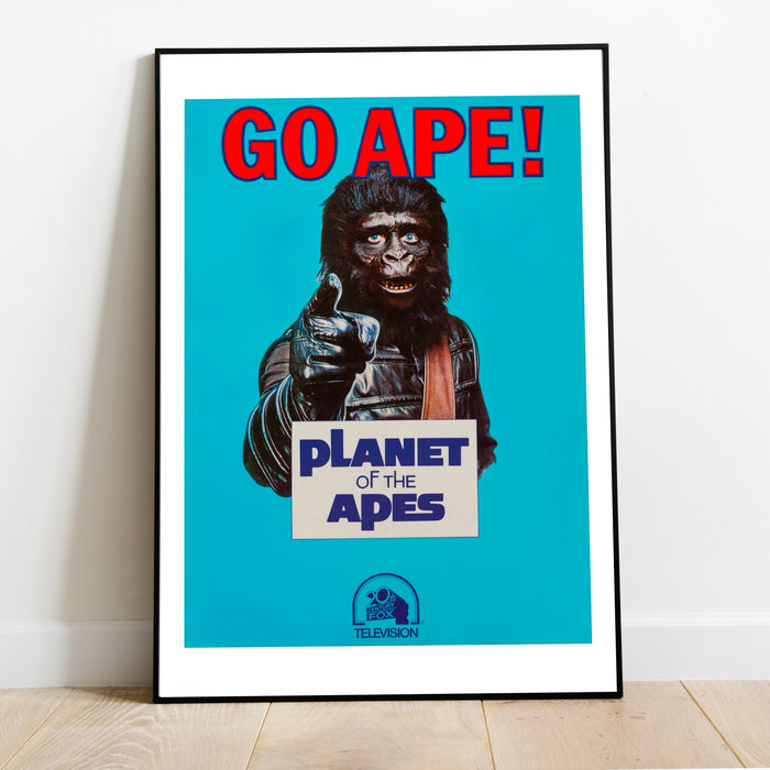 Retro Planet of the Apes, GO APE Movie Poster, Trendy Retro Wall Art, Film Print, Movie Poster, Vintage Printable Wall Art, Sci-Fi Poster