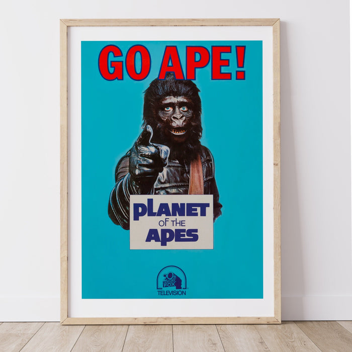 Retro Planet of the Apes, GO APE Movie Poster, Trendy Retro Wall Art, Film Print, Movie Poster, Vintage Printable Wall Art, Sci-Fi Poster