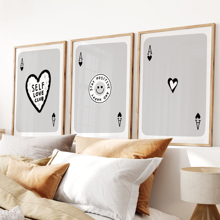 Trendy Retro Wall Art Set Of 9, Retro Trendy Aesthetic Print, Black and White Poster, Lucky You Poster, Trendy Wall Art, Funny Art, Digital,