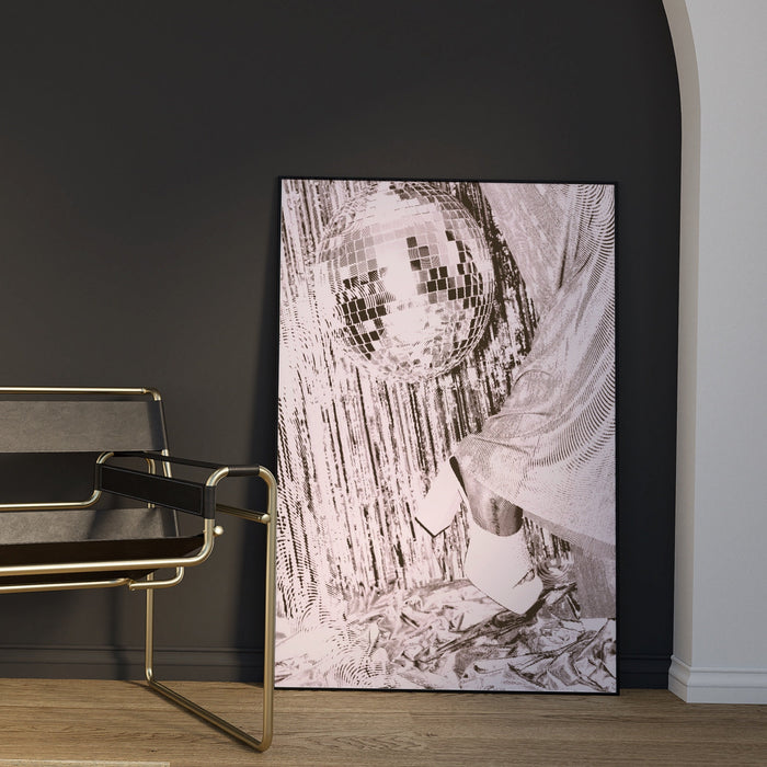 Fashion Girl Print | Disco Print | Girls Drinking Print | Fashion Wall Art | Stylish Wall Art | Black And White Art | Funky Prints