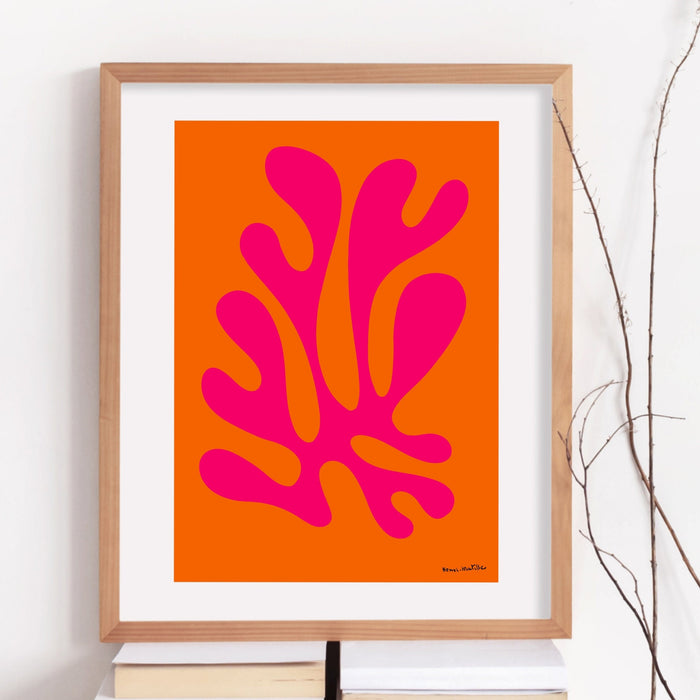 Orange Pink Flower Market Digital Download Print, 70s Style Poster 60s Flower Print, Pink Orange Decor, Dork Room Wall Art Printable Art Set