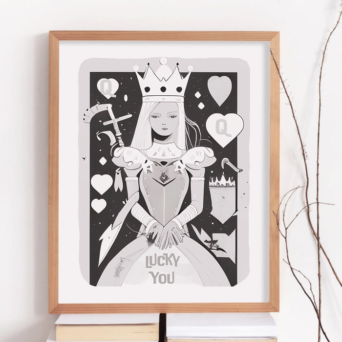 Trendy Retro Wall Art,Retro Trendy Aesthetic Print,Lucky You Poster,Pink Print,Trendy Wall Art,Funny Art, Minimalist, Digital Art