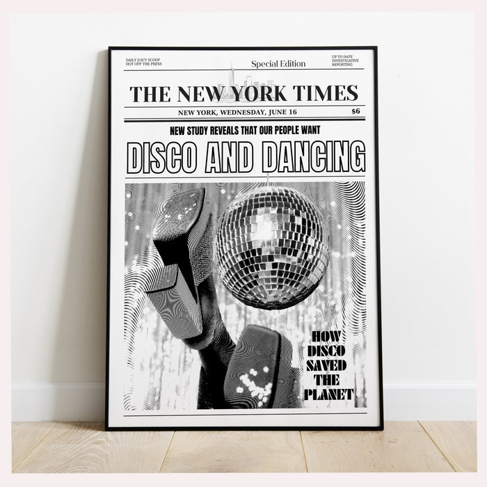 Disco Dancing Wall Print, Retro Photo Poster, Black and White Print, Alcohol Vintage Wall Decor, Fashion Girl Print, Disco Poster, Printable