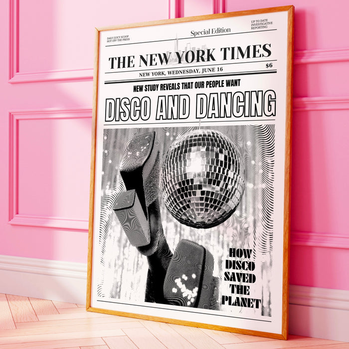 Disco Dancing Wall Print, Retro Photo Poster, Black and White Print, Alcohol Vintage Wall Decor, Fashion Girl Print, Disco Poster, Printable