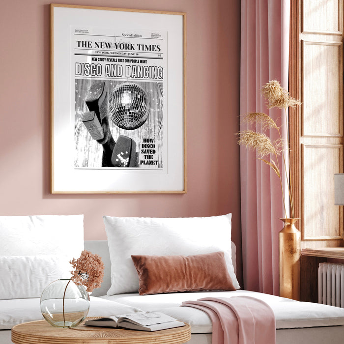 Disco Dancing Wall Print, Retro Photo Poster, Black and White Print, Alcohol Vintage Wall Decor, Fashion Girl Print, Disco Poster, Printable