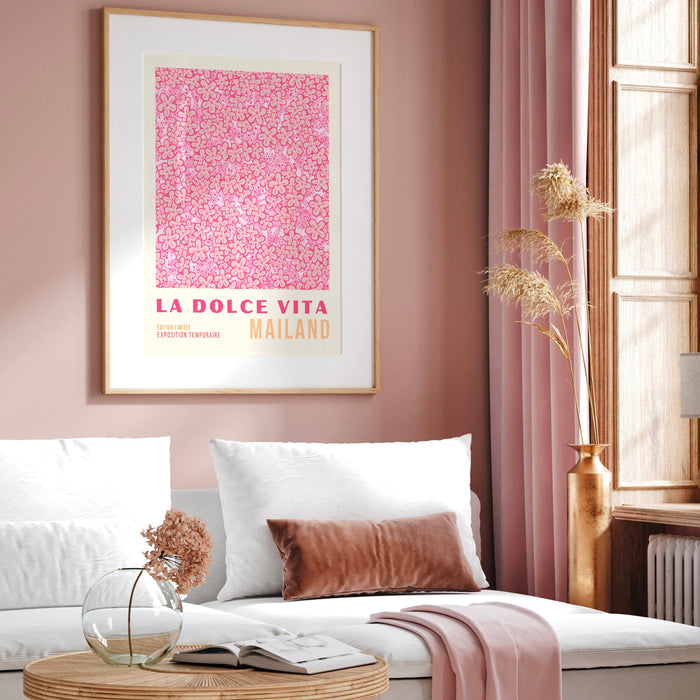 Pink Orange Flower Market Digital Download, 70s Style Poster, 60s Flower Print, Orange Pink Decor, Dorm Room Wall Art, Printable set of 3