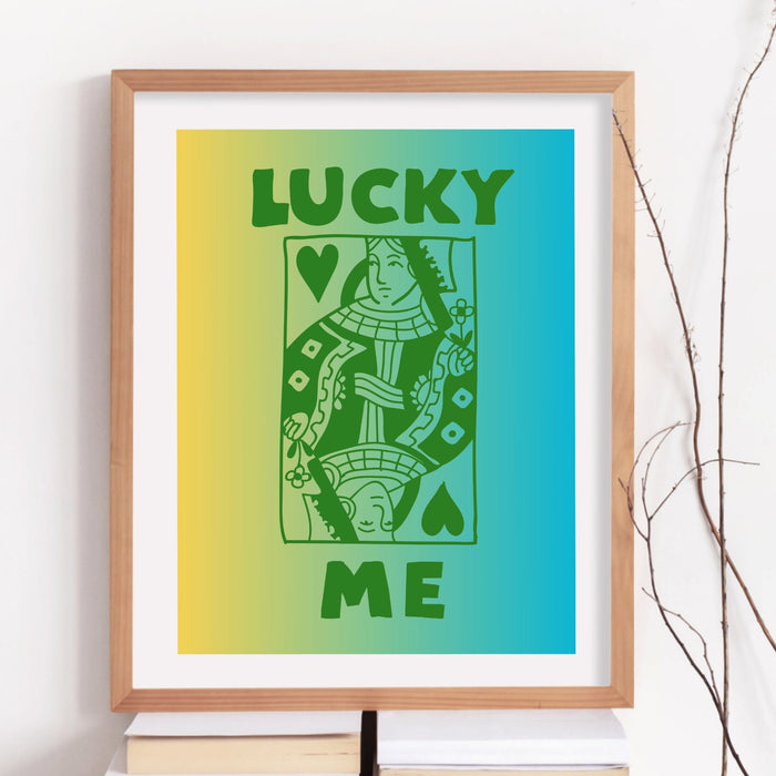 Gay Trendy Retro Wall Art Set of 3, Retro Trendy Aesthetic Print, Lucky You Poster, Rainbow Wall Art,Funny Art, Minimalist, Digital Art