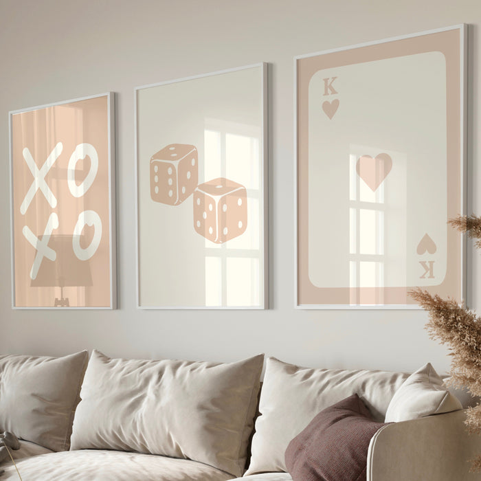 Trendy Retro Wall Art Set of 12, Retro Trendy Aesthetic Print,Lucky You Poster,Beige Print,Trendy Wall Art,Funny Art, Minimalist Digital Art