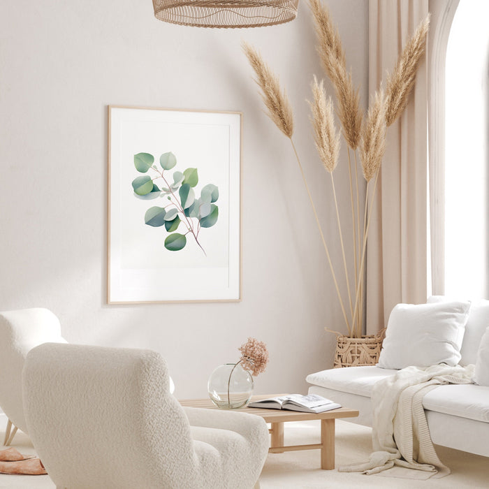 Bathroom Wall Art Set of 6, Eucalyptus Watercolor Prints, Printable Leaf Art, Green Art Prints, Living Room Art Sage Green Cottagecore