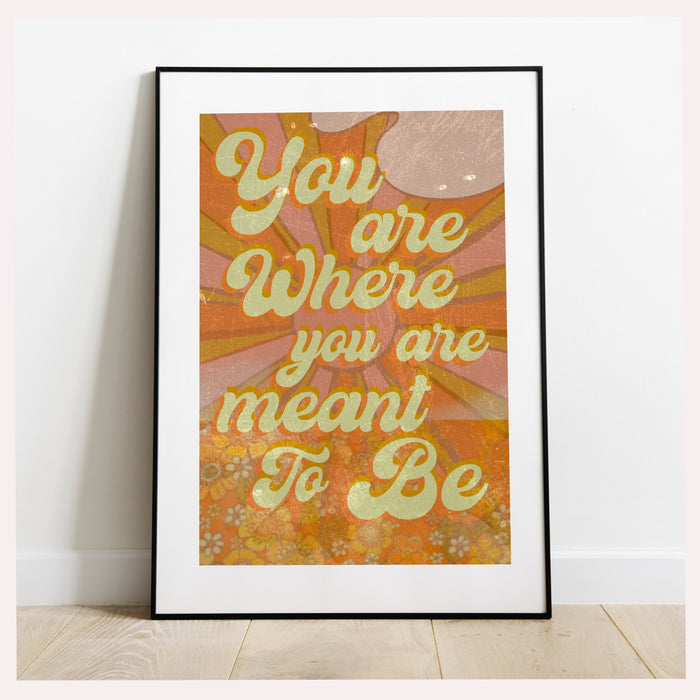 Retro Vintage Wall Art, 70's Wall decor, 60's Poster design, Orange Wall Art, Digital Download, Dorm Room Decor, Pop Art, Groovy Funky art,