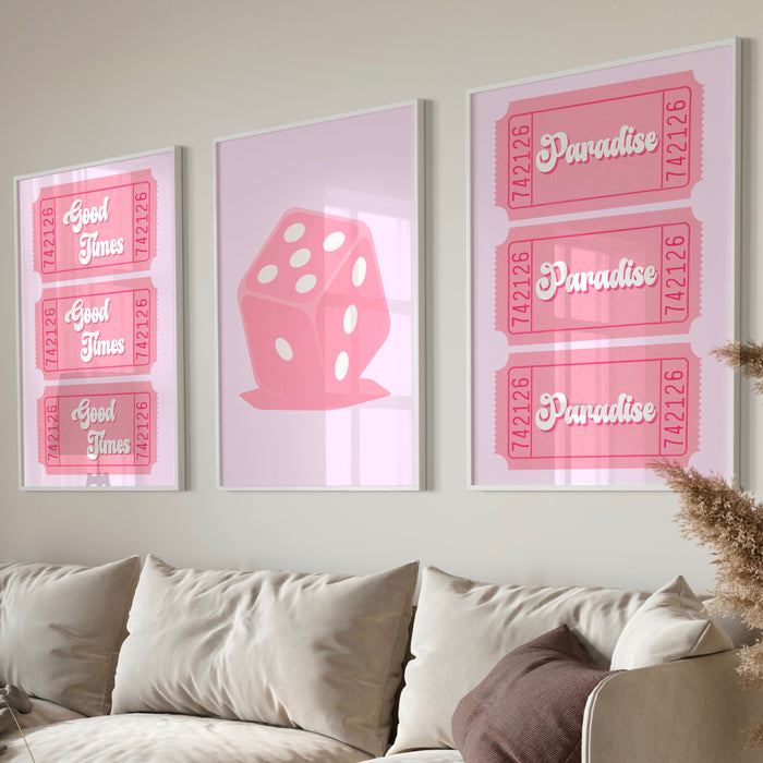 Trendy Retro Wall Art Set of 9,Retro Trendy Aesthetic Print,Lucky You Poster,Pink Print,Trendy Wall Art,Funny Art, Minimalist, Digital Art