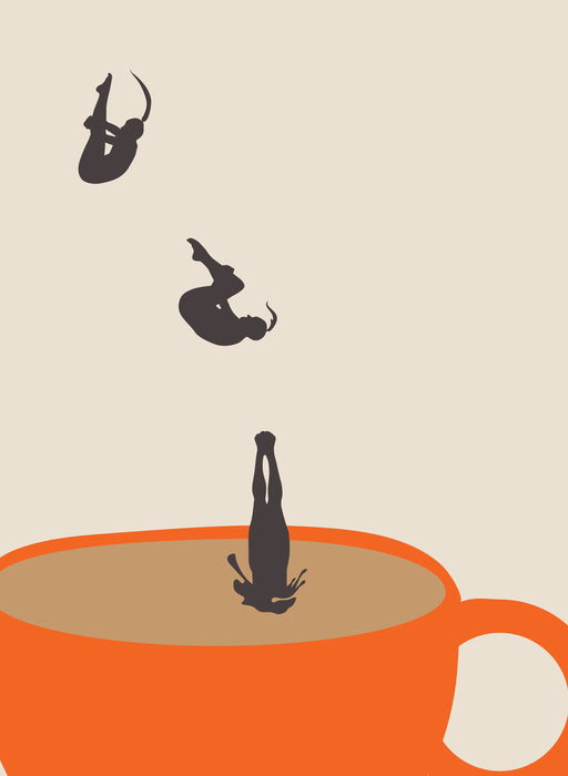 Coffee Print PRINTED, Drink Poster, Modern Kitchen Decor, Retro Poster, Pop Art, Kitchen Art, Exhibition Poster, Illustration, Coffee Lover