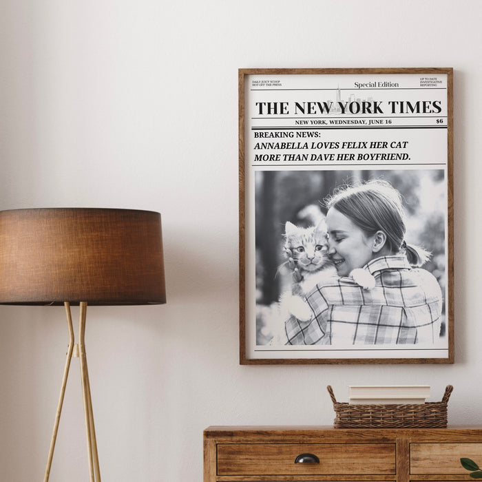 Newspaper Print Customized Personal Gift Custom Childs Gift For Son Gift For Daughter Trendy Newspaper Print Instant Digital Download